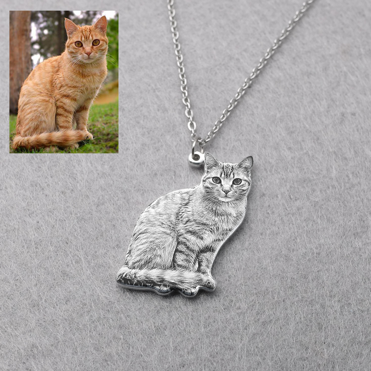 Personalized Pet Picture Neckl - Pet Portrait Custom review and price