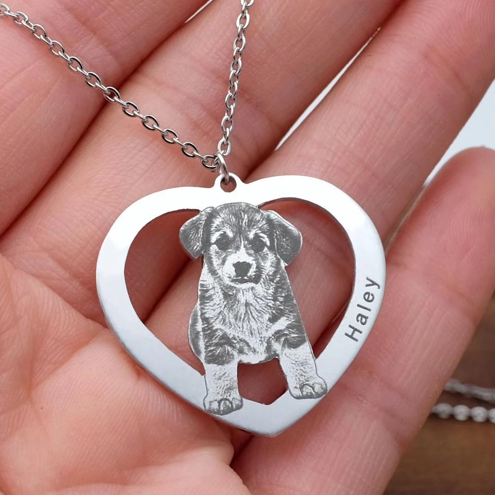 Personalized Pet Picture Neckl - Pet Portrait Custom review and price