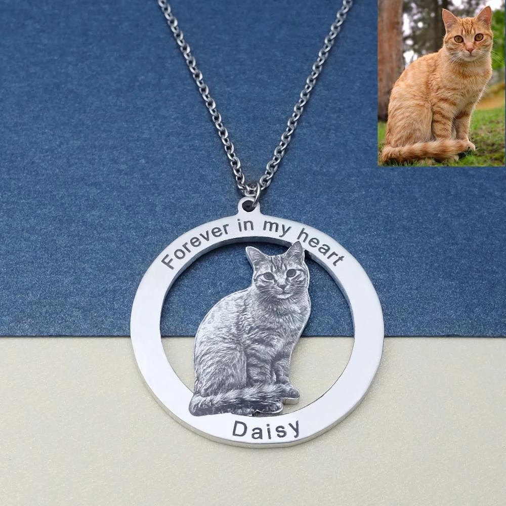 Personalized Pet Picture Neckl - Pet Portrait Custom review and price