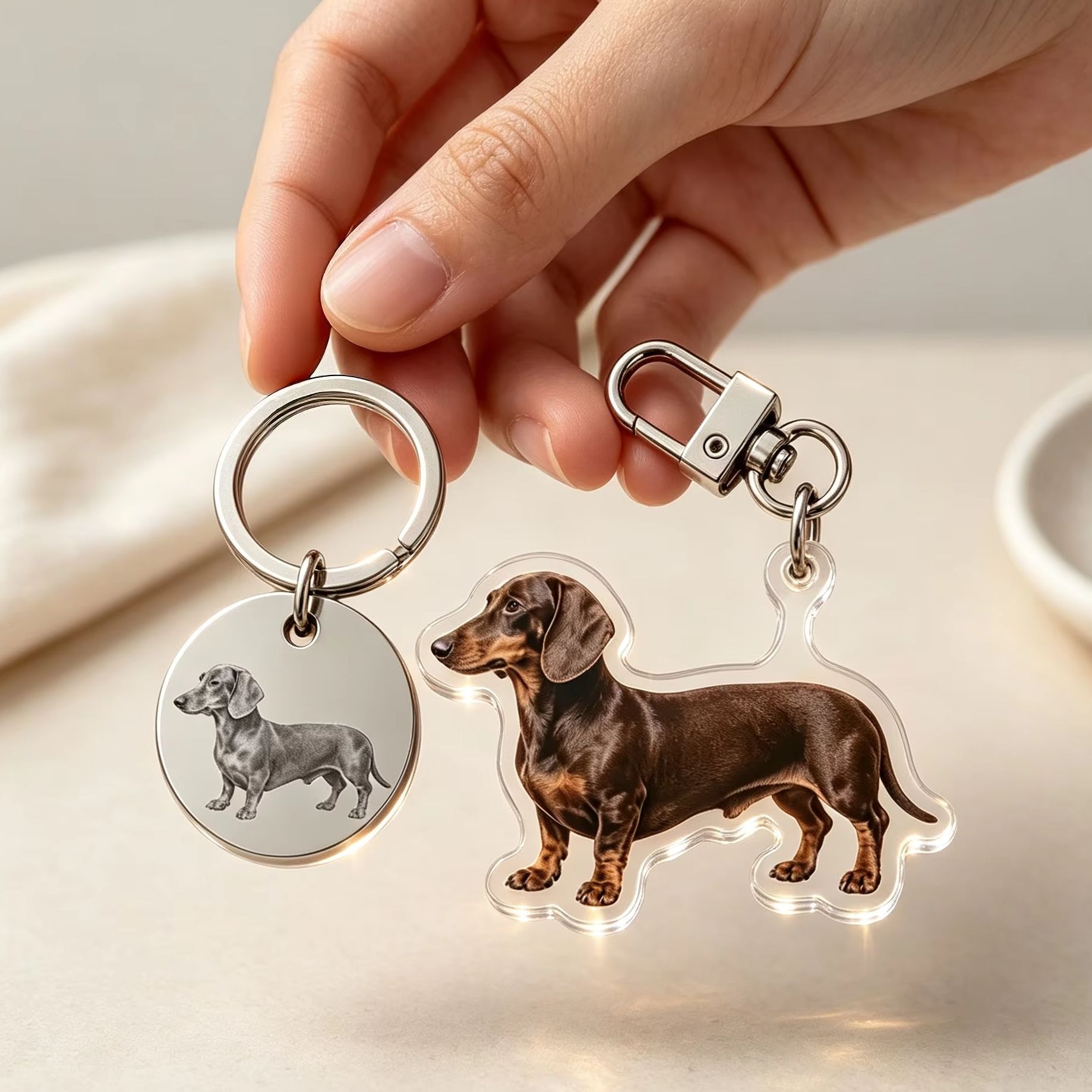 Personalized Pet Photo Keychai - Pet Portrait Custom review and price