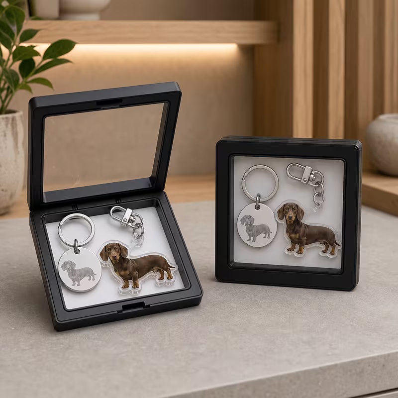 Personalized Pet Photo Keychai - Pet Portrait Custom review and price